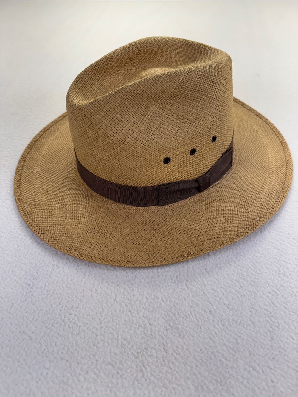 Biltmore Stark & Legum Panama Straw Fedora Hat XL